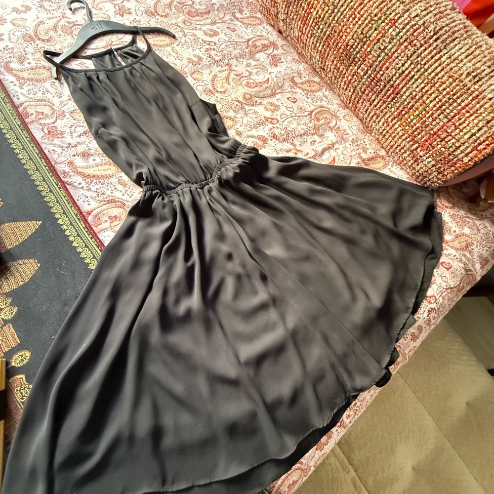 Banana Republic Factory Black Halter Backless Sundress for Cocktail